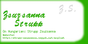 zsuzsanna strupp business card